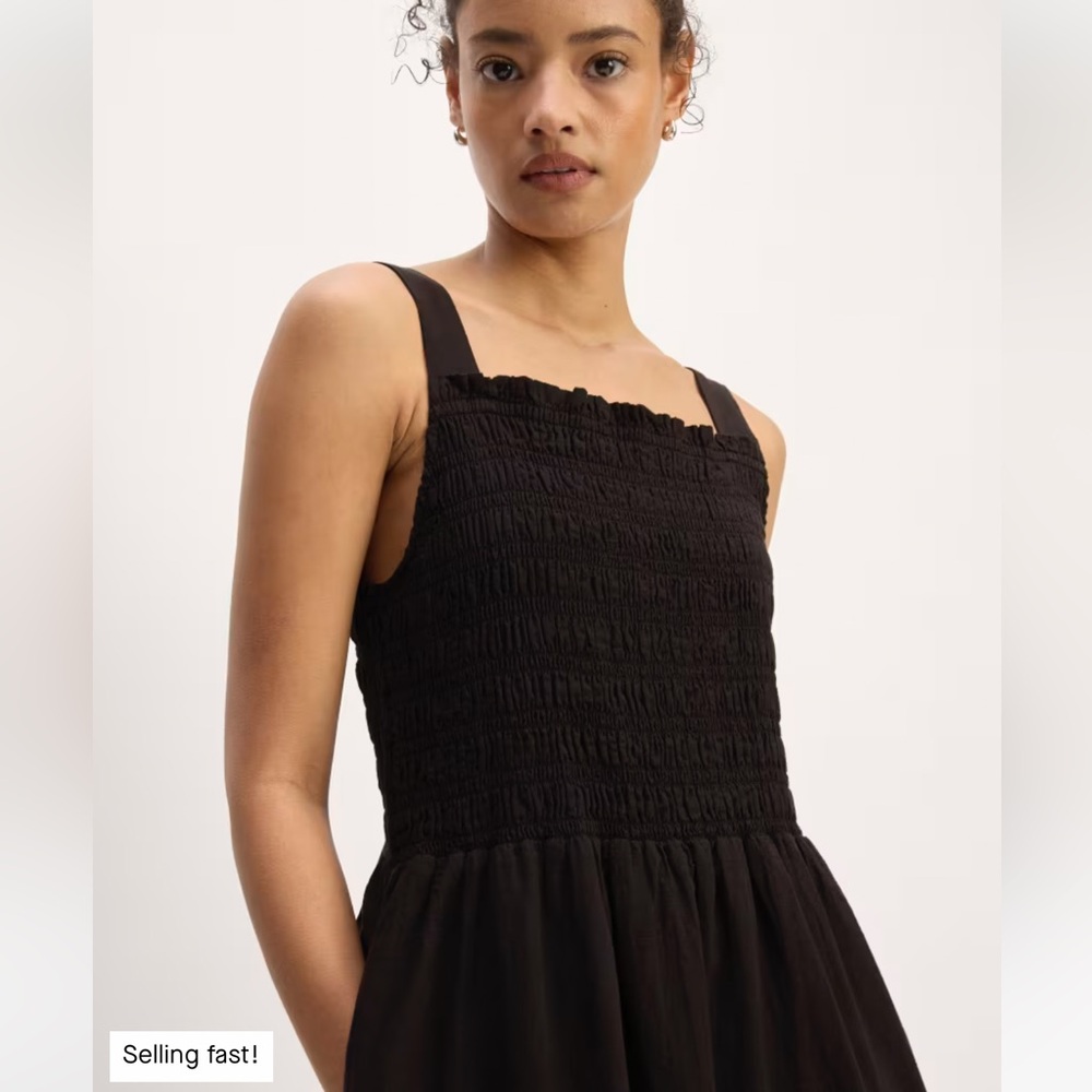 Everlane Smock Dress in Black - Size 6